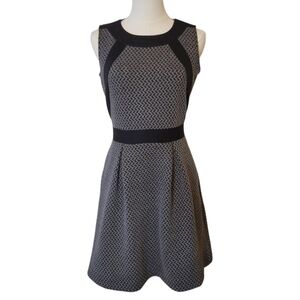 Tabitha Black & Gray Sleeveless Textured Dress Size 4